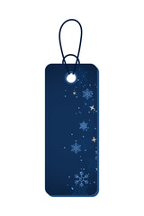 Gift winter tag. Snowflakes gift tag. Gift tag with snowflakes pattern. Sale promotion and gift card. Vector illustration