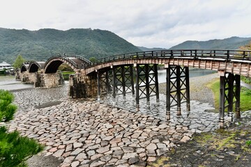 山口の美しい橋の錦帯橋