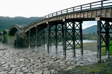 山口の美しい橋の錦帯橋