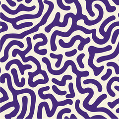 Seamless pattern, organic maze, abstract flowing shapes