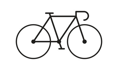 Minimalist Bicycle Line Art Vector for Logo and Signage Use