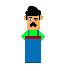 funny cartoon farmer illustration of a farmer vector style drawing cartoon funny chracter