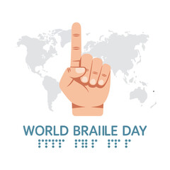 Fototapeta premium Celebrating World Braille Day Accessibility Through Braille Education, Symbol of Literacy and Independence