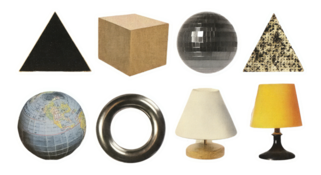 Geometric Shapes and Objects in Various Styles and Colors, Isolated on Transparent Background