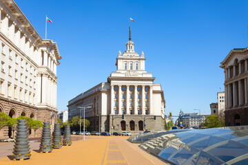 Obraz premium National Assembly of Bulgaria facade view in Sofia