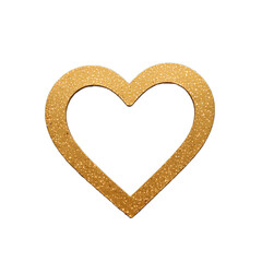 Golden Glitter Heart Design on Transparent Base