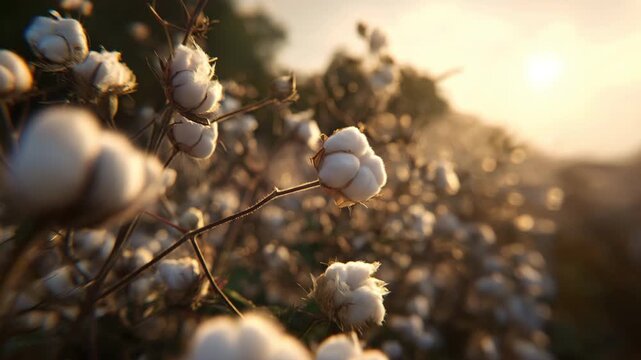 cotton field, harvest	