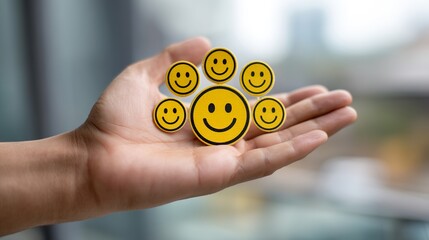 Hand shows sign of top service Quality assurance: Sincere Gesture Reflecting Rigorous Quality Guarantee for Customers