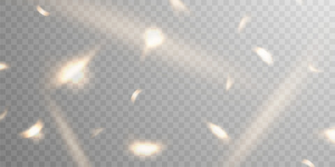 Light effect and zigzag ribbon falling from above on beam, swirl vector.