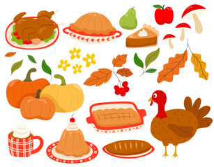 collection of thanksgiving illustration