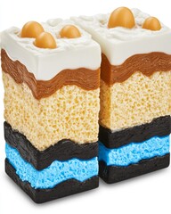 Creative Layered Sponge Cake Soap with Realistic Egg and Chocolate Design