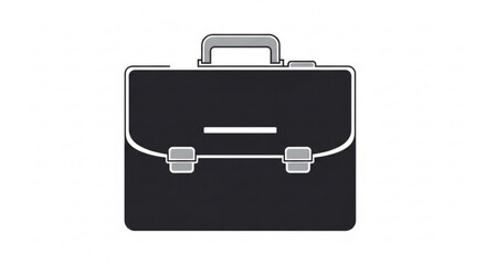 Modern black briefcase, representing business, professionalism, and corporate style in a sleek design