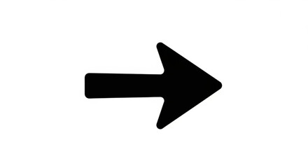 A simple black arrow pointing to the right, indicating direction and navigation