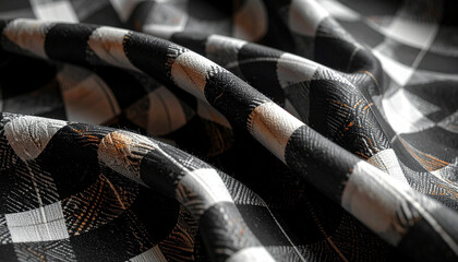 Close-up of textured fabric with patterns and folds