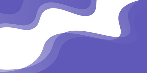 Simple purple geometric business banner design. Creative banner design with wave shapes on white background for template. Simple horizontal banner trending vector