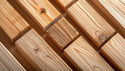 Close-up of wooden planks with varying textures and finishes