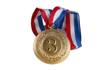 Gold medal with third place