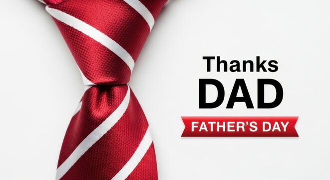 Elegant red striped tie for father s day celebration and appreciation - Powered by Adobe