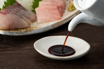 醤油と刺身