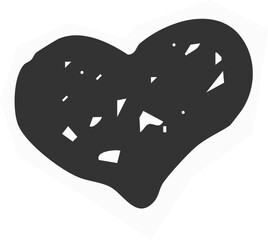 Cutout torn paper pieces geometric shape arrows grunge crayon hand drawn 