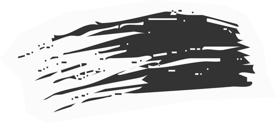 Cutout torn paper pieces geometric shape arrows grunge crayon hand drawn 