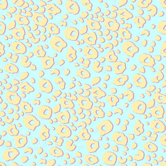 Naklejka premium Animal Skin Rug. Colorful Safari Skin. Leopard Pattern Illustration. Bright Cream Texture Fur Texture Cheetah. Animal Print Text. Colored Texture.