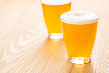 グラスに注いだノンアルコールビール