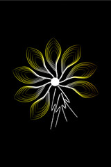 Quantum Gold Bloom Futuristic Floral Energy Design.ai