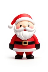 Obraz premium Santa claus snowman toy white background.