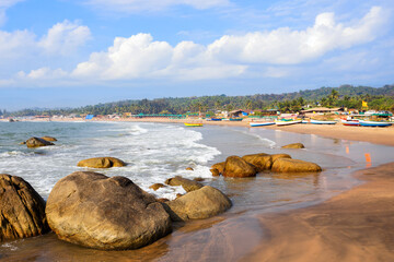 Beauty Agonda Beach in South Goa in India