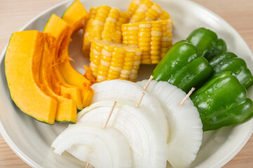バーベキューの野菜