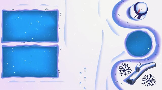 Outro Card Youtube End screen video winter with snow scene