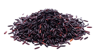 Fototapeta premium Purple brown rice grains on a white background