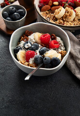 Healthy vegan breakfast. Diet concept.