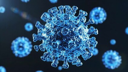 Viral Threat: Abstract 3D Animation of a Coronavirus-like Pathogen - Disease, Pandemic, and Scientific Research Visual - Powered by Adobe