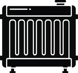 Radiator Icon Vector Automotive System Element Motor Vehicle Part Temperature Controller Cooling Equipment Car Repair Service Auto Component
