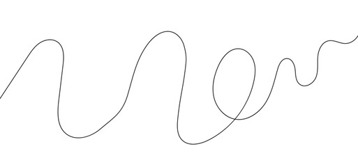 Squiggle curly, loopy  line for decorative design