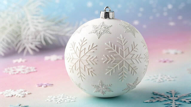 Embossed Snowflake Ornament Ball