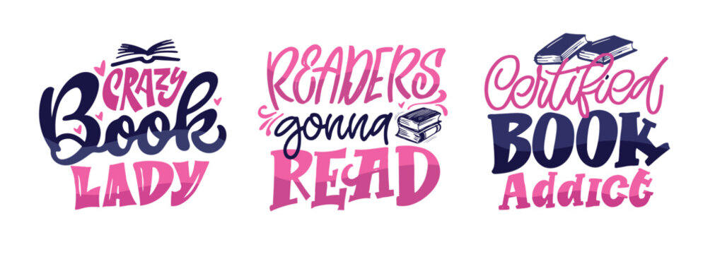 Funny hand drawn doodle lettering quote about reading and books. Lettering for t-shirt design, mug print, bag print, clothes fashion. 100% hand drawn vector image.