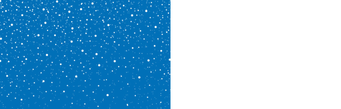 White snowflakes abstract texture on blue background for seasonal decoration and holiday design. Snowfall background. Winter pattern blue. Falling snow texture. Snowflake wallpaper.
