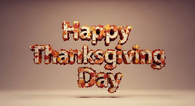 Thanksgiving Day Celebration Festive Typography with Delicious Colors.