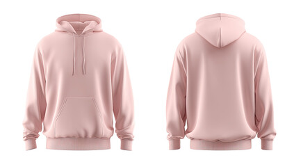 Light pink hoodie, front and back views (4)