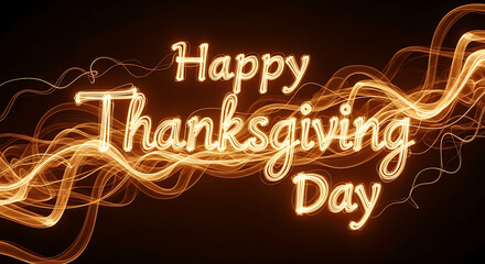 Thanksgiving Day Wishes Illuminated with Golden Light and Festive Spirit.