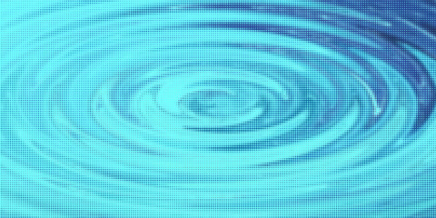 Anime explosion background with radial lines - dynamic starburst with speed motion effect. Blue and white halftone pattern for superhero action in manga comic book style. Stylized decorative bg.