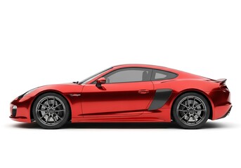 Sleek, vibrant red sports coupe showcasing modern automotive engineering and dynamic design, a powerful vehicle representing innovation and exhilarating performance