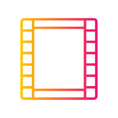 Obraz premium a flat gradient outline icon of a film frame for web and graphic design