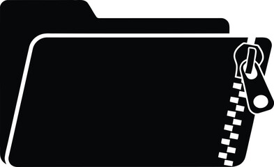 Archive File Vector Folder Zipped Data File Information And Documents With Zipper On Right Side Is Saved In Computer 150 Characters