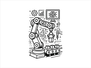 AI controlled robotic manufacturing system