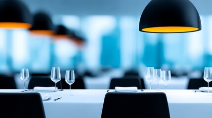 Elegant white tablecloth draping dining table surface perfect for event setting clean and minimalist decor.