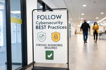 Promote secure digital habits with clear cybersecurity best practices signage